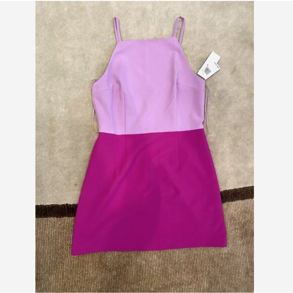 Color Block Macy's French collection dress (purple/pink) - Picture 1 of 3
